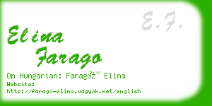 elina farago business card